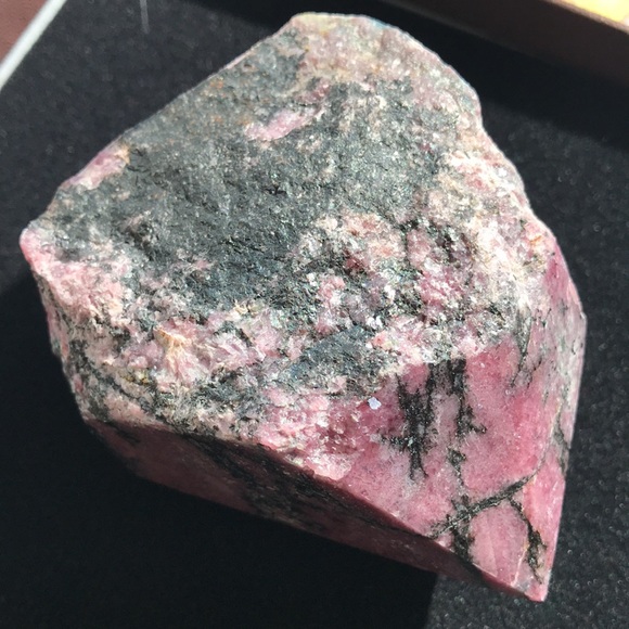 Crystal-Rhodonite Rough Polished Point - Picture 10 of 16